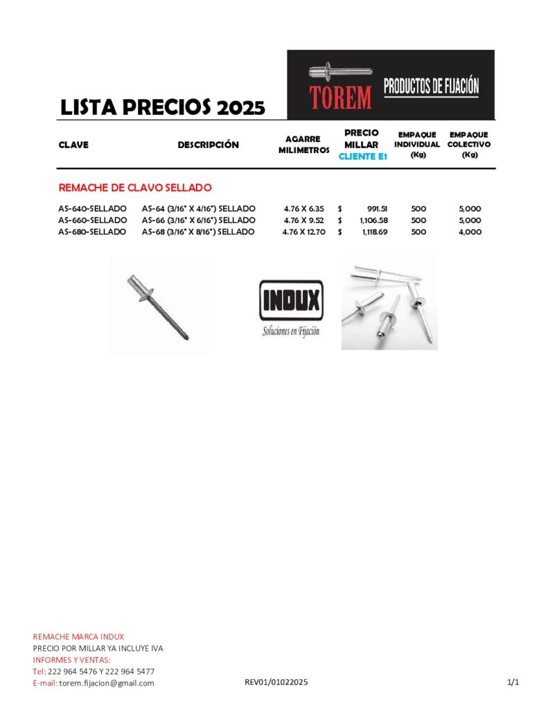thumbnail of Fijacion Remache Sellado – Indux – 2025